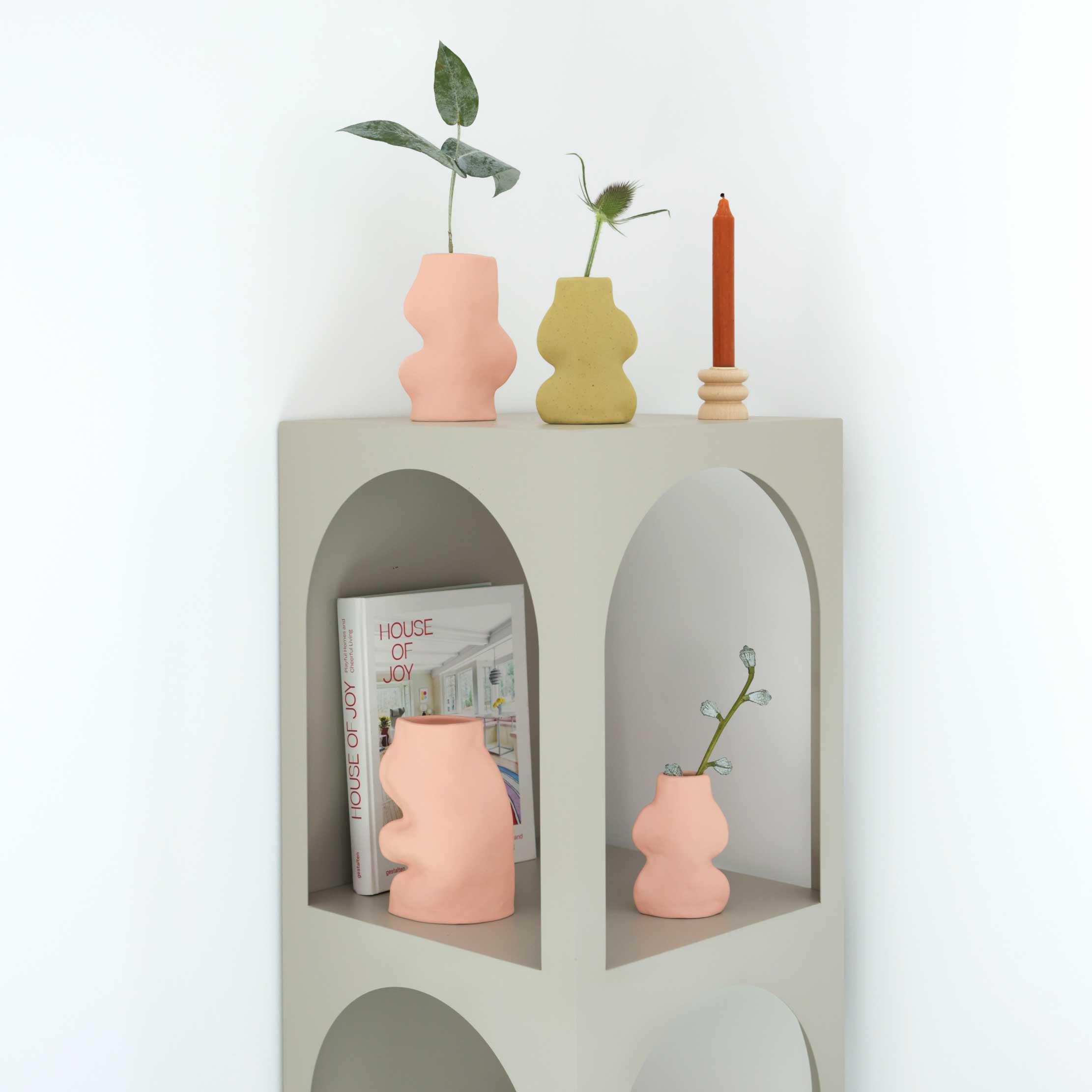 Fluxo Ceramic Vase - Medium Pink