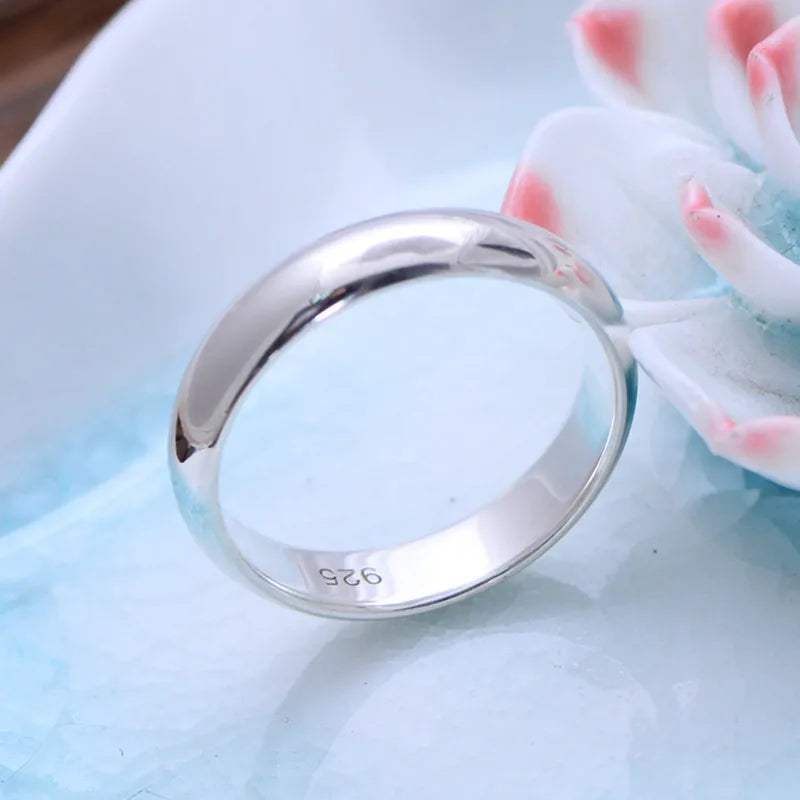 Buyee-Anillo de Plata de Ley 925 para parejas, anillo clá...