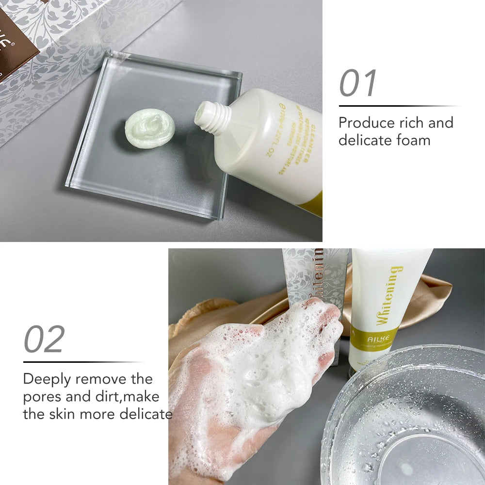 Crema Facial AILKE Antiarrugas y Blanqueadora, con Coláge...