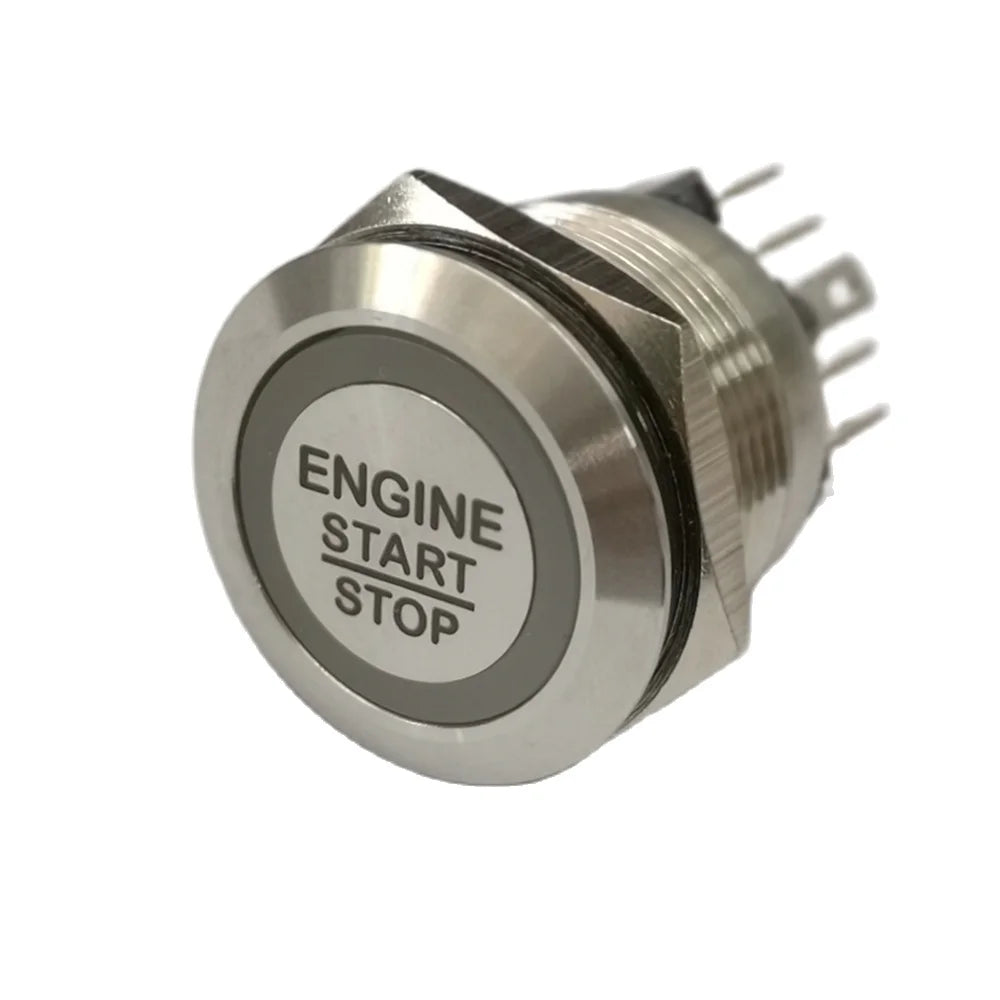 Interruptor Botón Motor Start Stop 19-30mm Anillo Luminoso Momentáneo