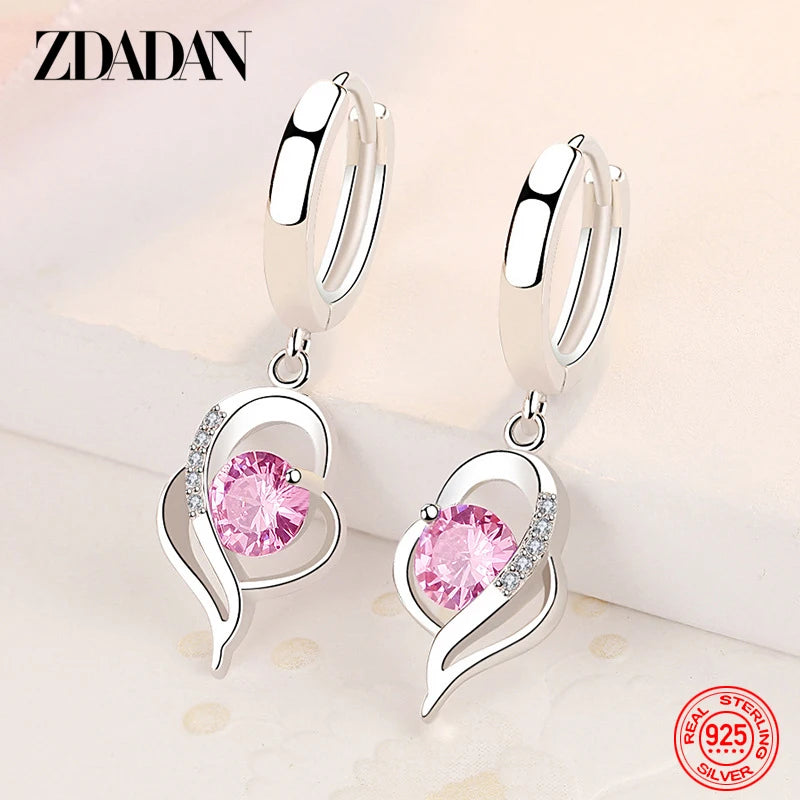 ZDADAN-pendientes de circonita de cristal para mujer, de ...