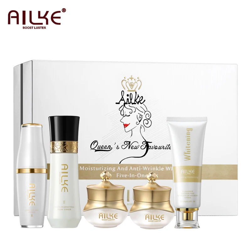 Crema Facial AILKE Antiarrugas y Blanqueadora, con Coláge...
