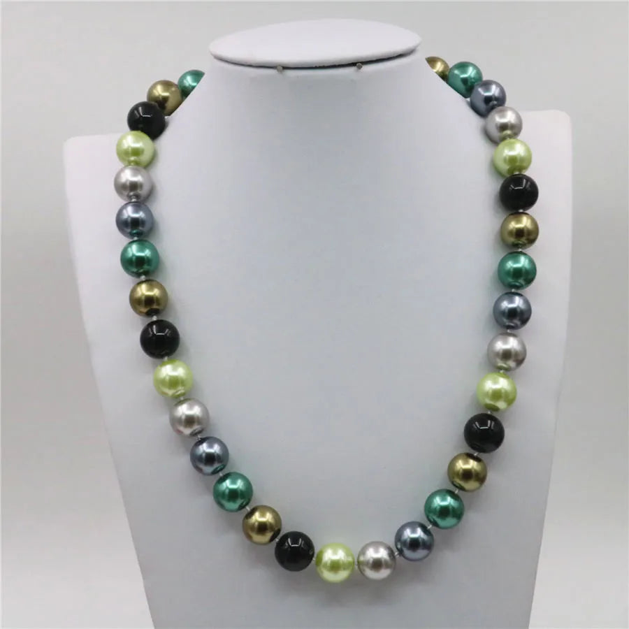 Conjunto de collar y pulsera con cuentas redondas de conc...