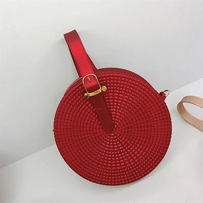 Bolsos de hombro redondos esmerilados para Mujer, Bolso d...