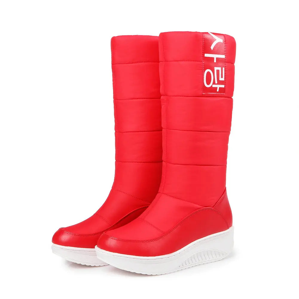 Botas de nieve para mujer, zapatos de algodón para niñas,...