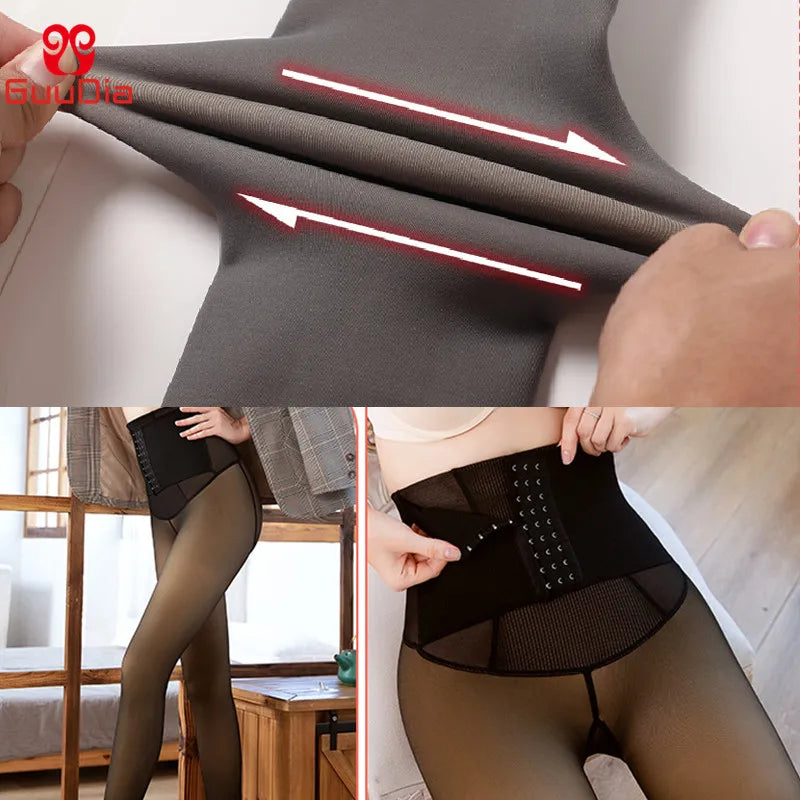 Thick, warm velvet leggings from GUUDIA by Corporación Turística, featuring a cozy, plush fabric and fitted style.