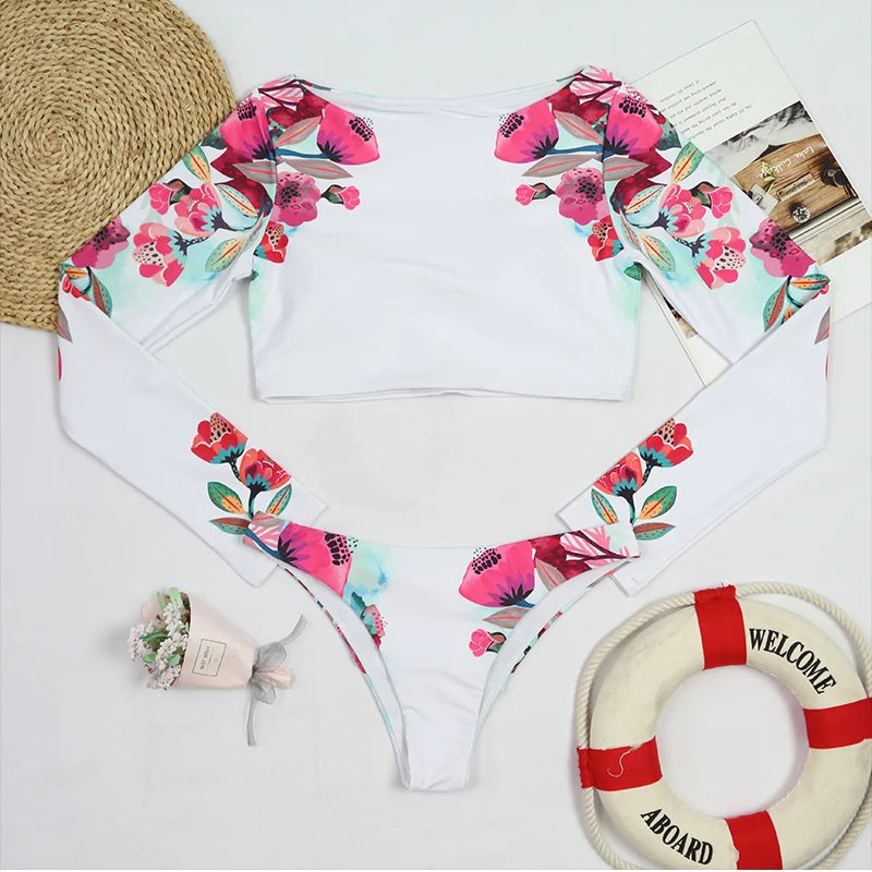 Women’s surfing bikini swimsuit by Corporación Turística featuring a stylish, colorful swimwear design for water activities.