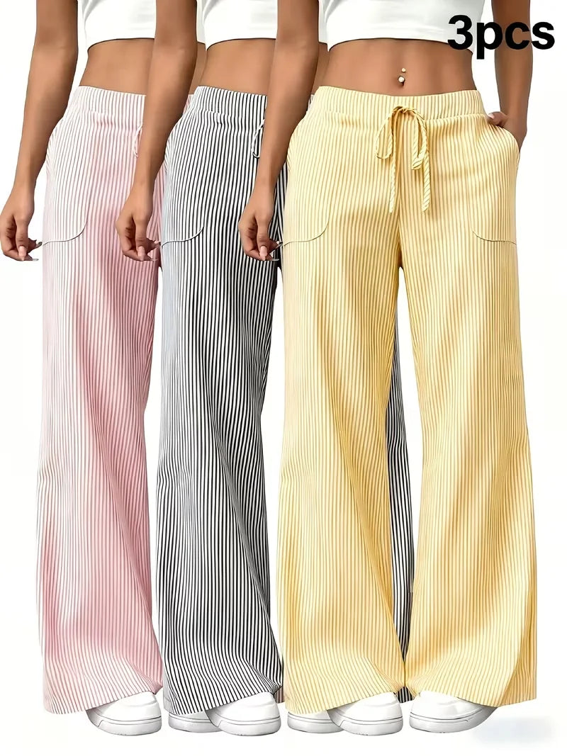 Conjunto de tres piezas de pantalones deportivos de mujer...