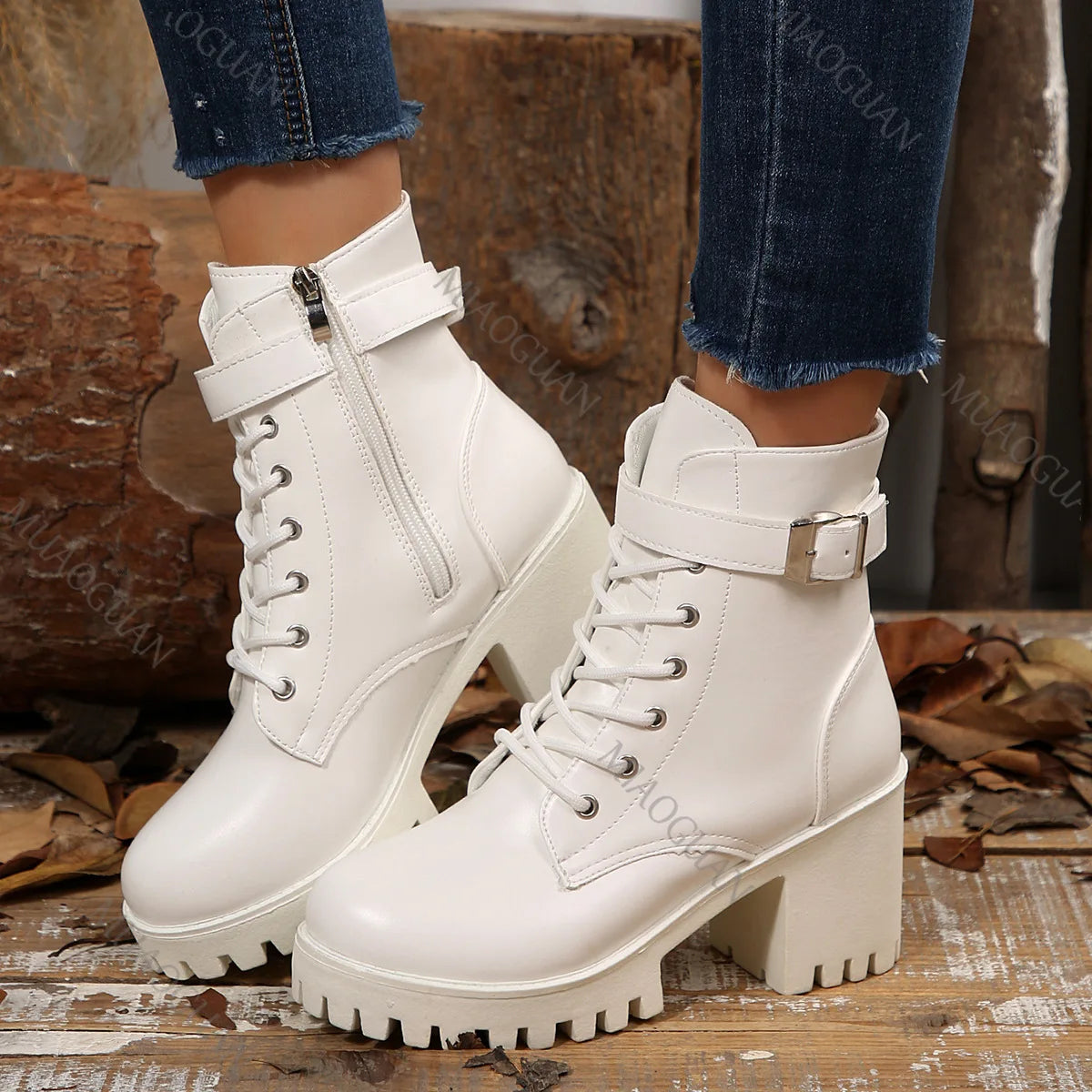 Botas de Mujer para Otoño e Invierno, Nuevas con Hebilla ...