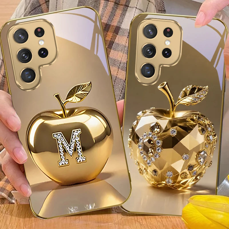 Golden dolphin phone case for Samsung Galaxy S20 FE, S21 Plus, S22, and S23 by Corporación Turística, featuring a detailed dolphin design.