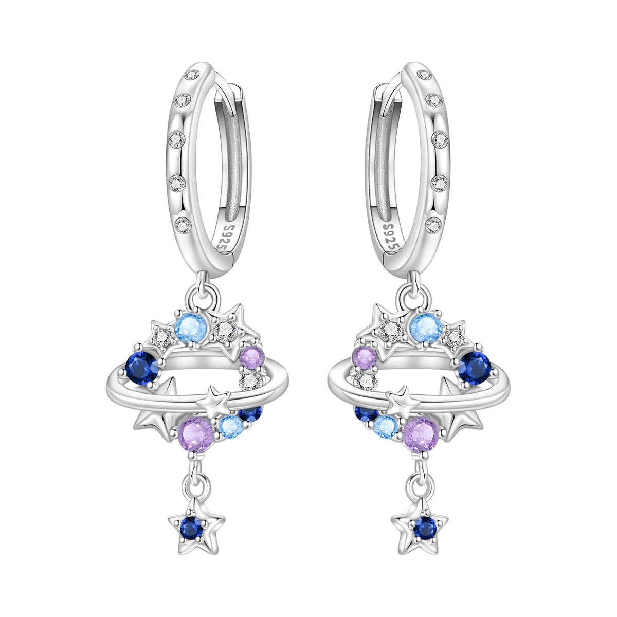 Pendientes Orstarry de Plata de Ley 925 con estrellas bri...