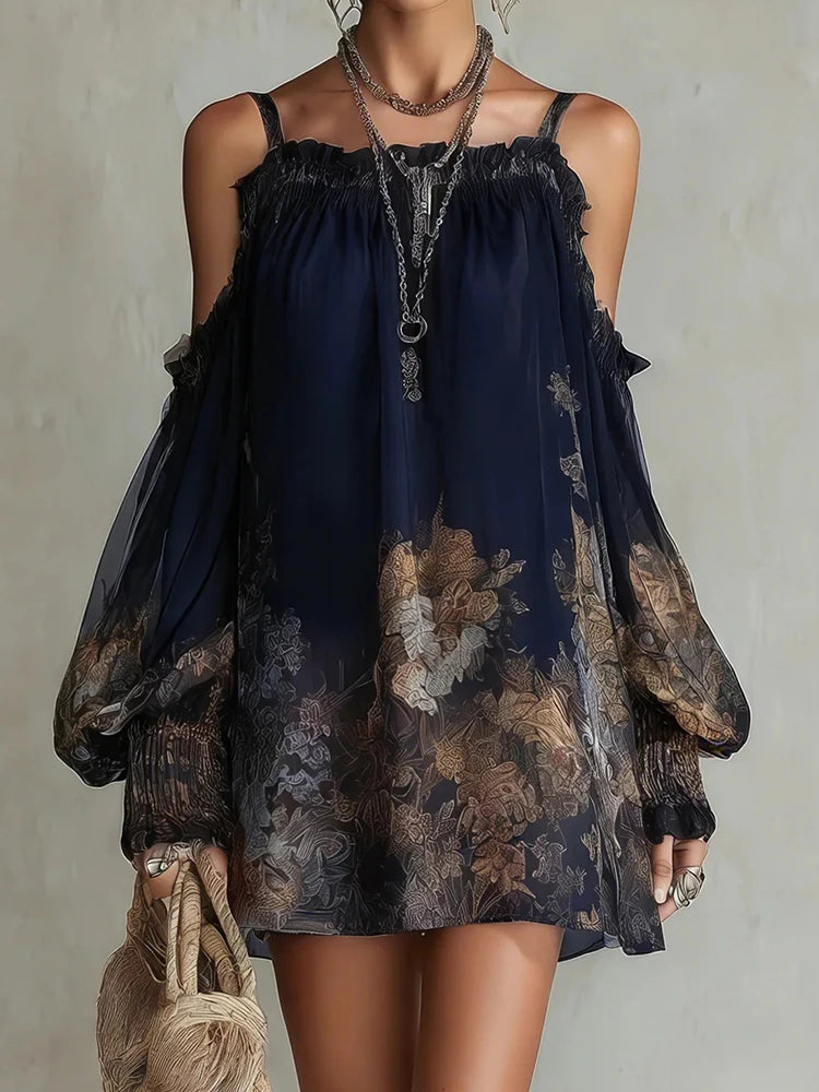 Vestido de Fiesta sin Mangas con Estampado Chic para Muje...