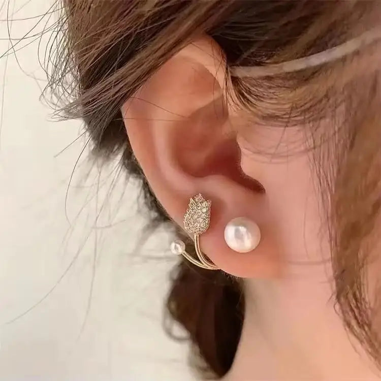 Pendientes colgantes de circonio de moda coreana para muj...