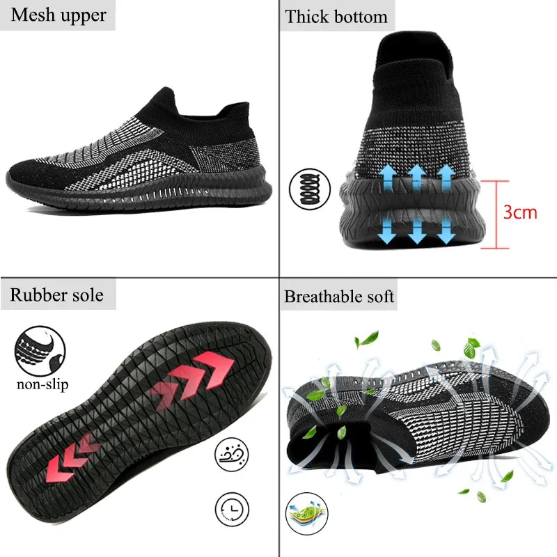 Zapatos ligeros para caminar para hombre, zapatos informa...