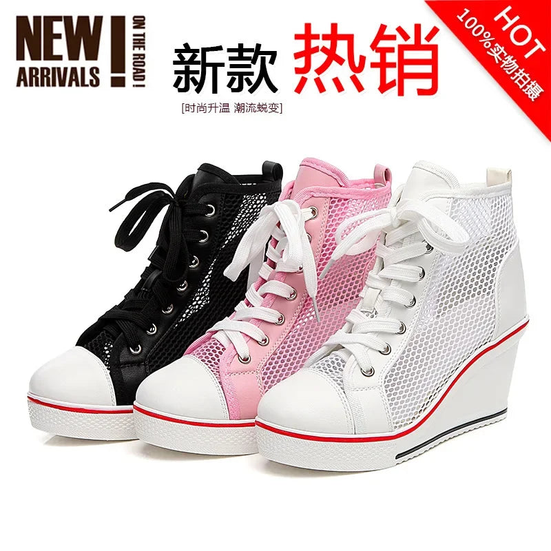 Sandalias de cuña con plataforma de 8 cm para mujer, con ...