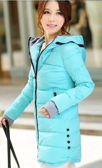 Moda Casual mujer impermeable Chaqueta de algodón Otoño I...