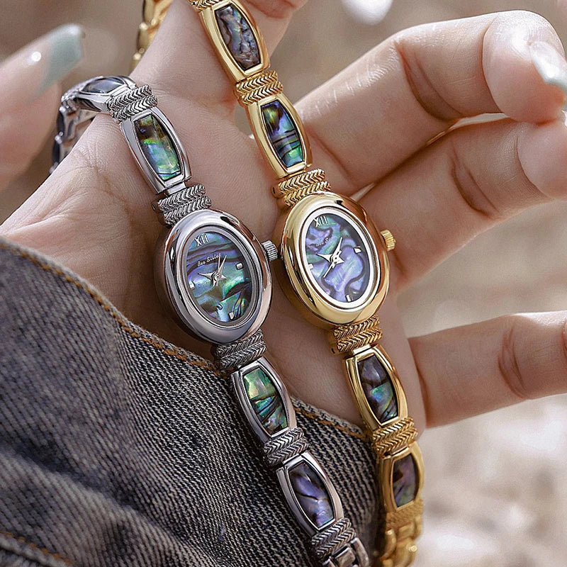 Relojes de pulsera con esfera ovalada para mujer, relojes...
