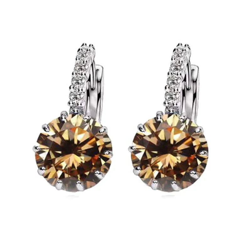 YAAMELI-pendientes de aro de circonita cúbica para mujer,...