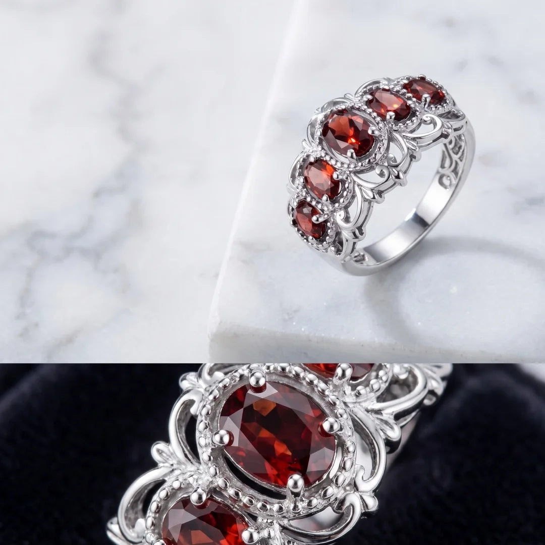 Anillo de Corona para Mujer, Estilo Corte, de Plata de Le...