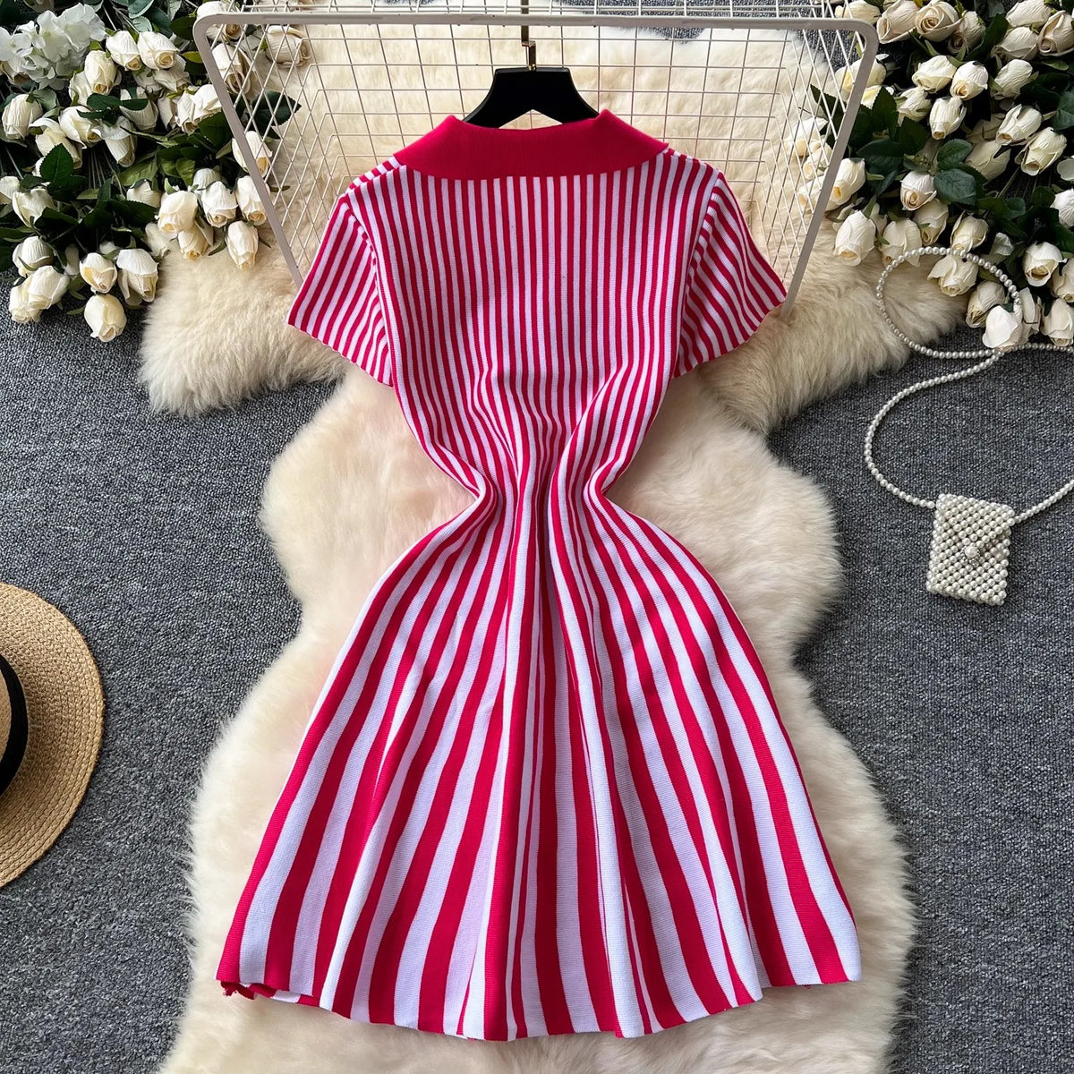 YuooMuoo elegante moda Y2K A-line Vestido corto mujer man...