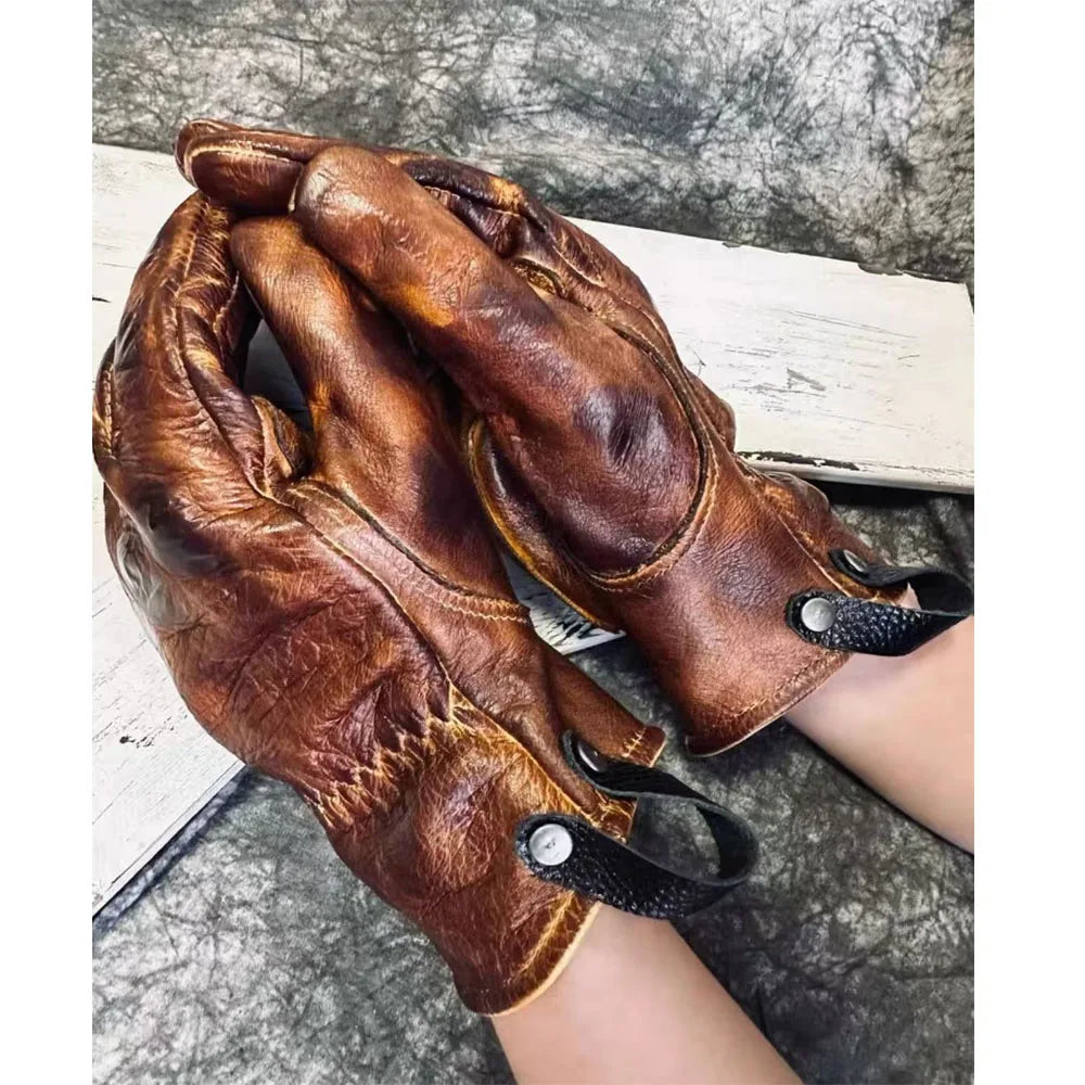Guantes de invierno de verano para motocicleta, color ámb...