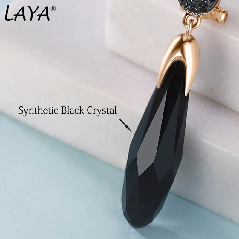 Laya-pendientes largos Retro de Plata de Ley 925 con incr...