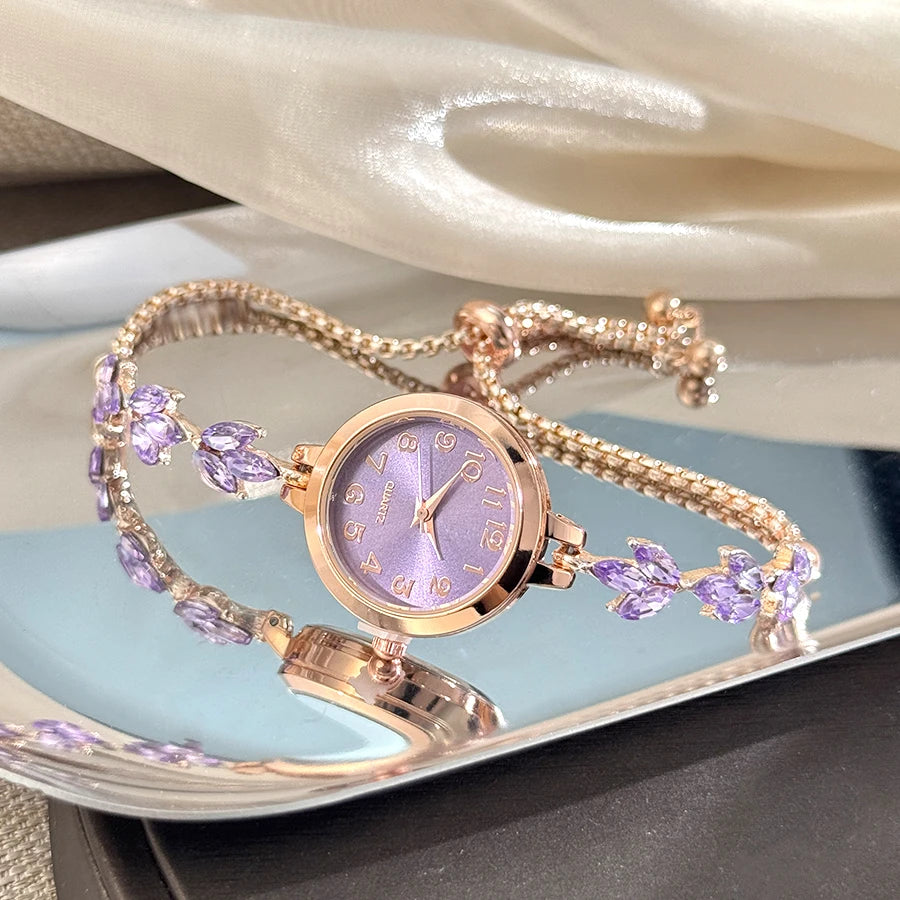 Elegante Reloj Pulsera Ajustable con Cordón de Cristal Mo...