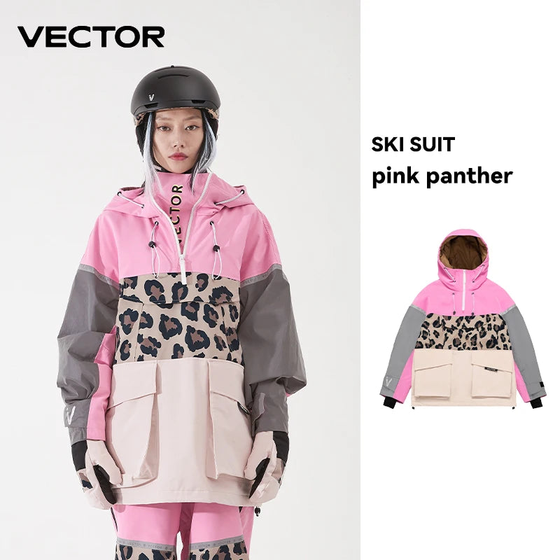 VECTOR-ropa de esquí para mujer y hombre, suéter con capu...