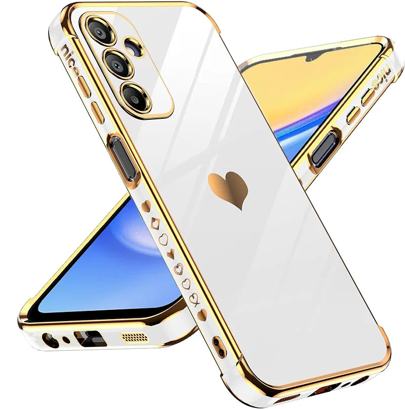 Luxury gold-plated Samsung Galaxy S24 S23 Ultra protective case by Corporación Turística, showcasing its elegant design and metallic finish.