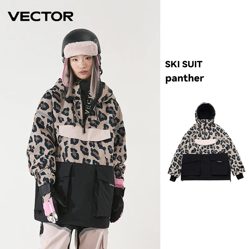 VECTOR-ropa de esquí para mujer y hombre, suéter con capu...