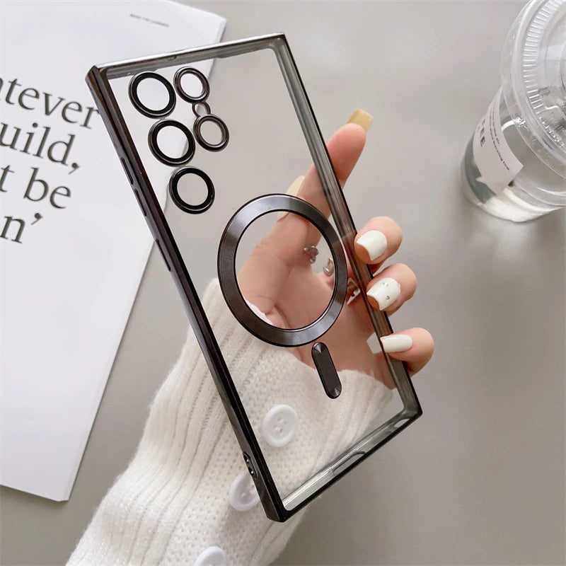Magnetic phone case with MagSafe for Samsung S2, featuring sleek design and secure fit, by Corporación Turística.