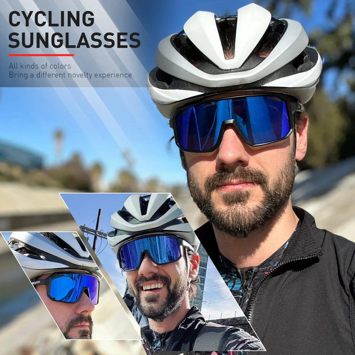 Gafas Ciclismo SCVCN UV400 Hombre Mujer Deportes Sol Conducir - Corporación Turística