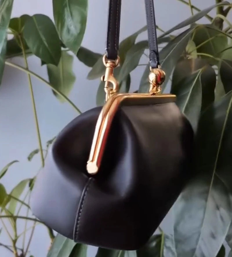 Bolsos clásicos con cierre de beso de 30 cm para mujer bo...