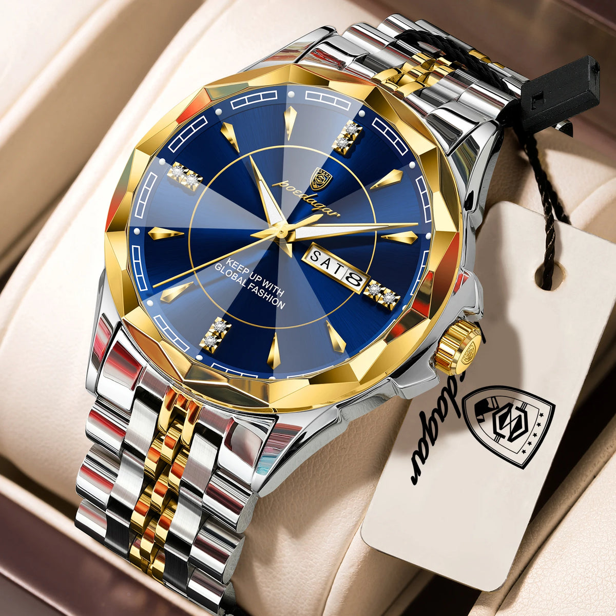 Reloj de Pulsera POEDAGAR para Hombre de Negocios, Resist...