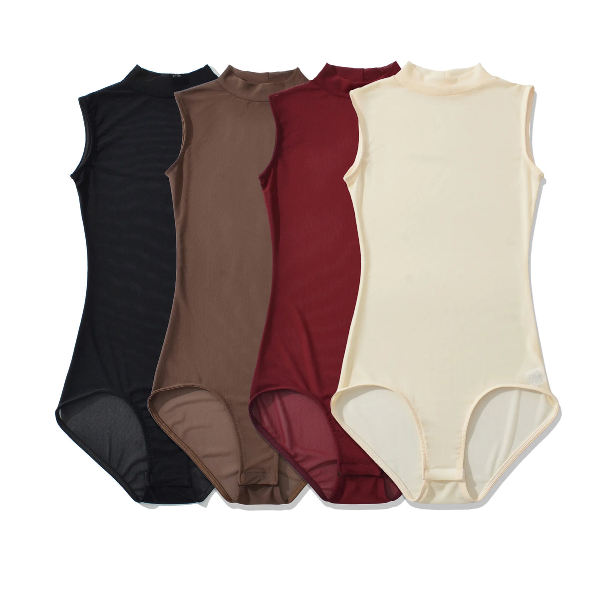 Nuevo Body de Mujer Sexy de 4 Colores con Cuello Alto y M...