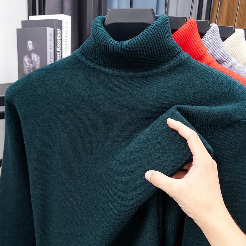 Suéter Hombre Cuello Alto Otoño Invierno Antipelusa Calidad Premium - Corporación Turística