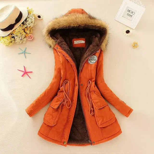 Chaqueta de algodón para mujer, Abrigo ajustado informal ...