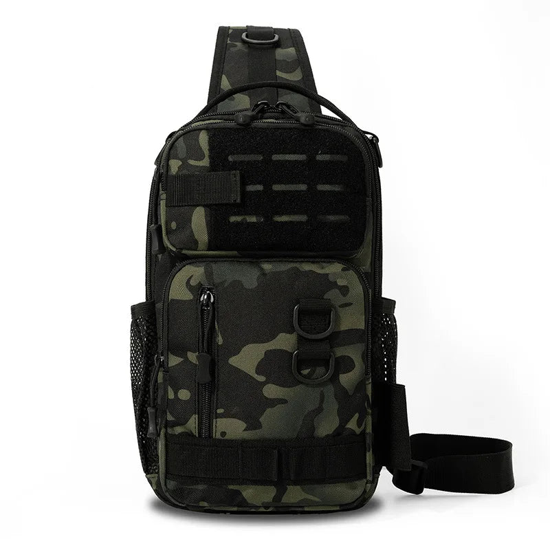 Bolsa táctica para aparejos de pesca, mochila con soporte...