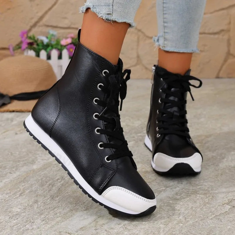 Botas cortas de primavera y otoño para mujer, zapatillas ...