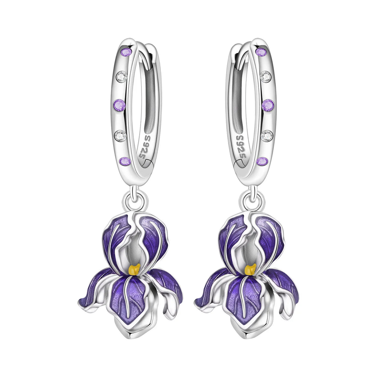 Orstarry Original Plata de Ley 925 pendientes de flor de ...
