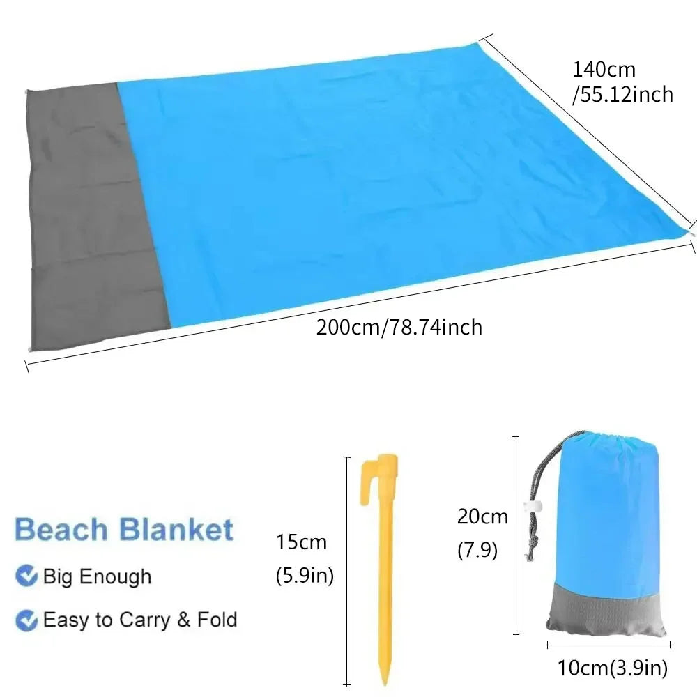 Manta Playa Arena Impermeable 200x140cm - Ligera y portátil