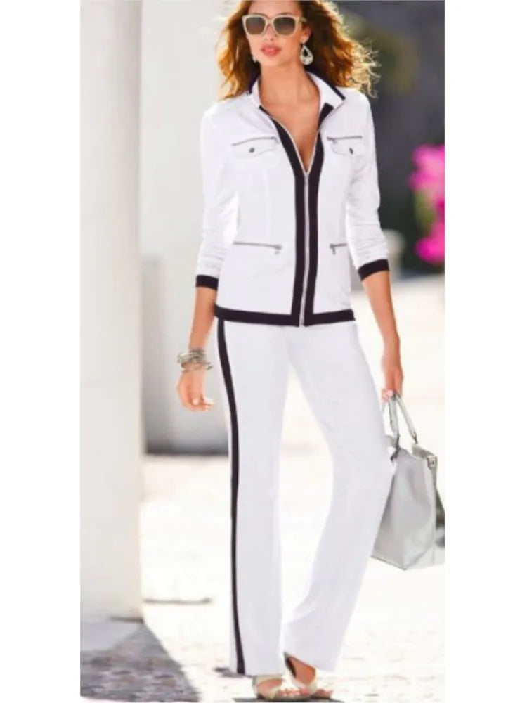Conjunto de 2 piezas de pantalones informales de Color a ...