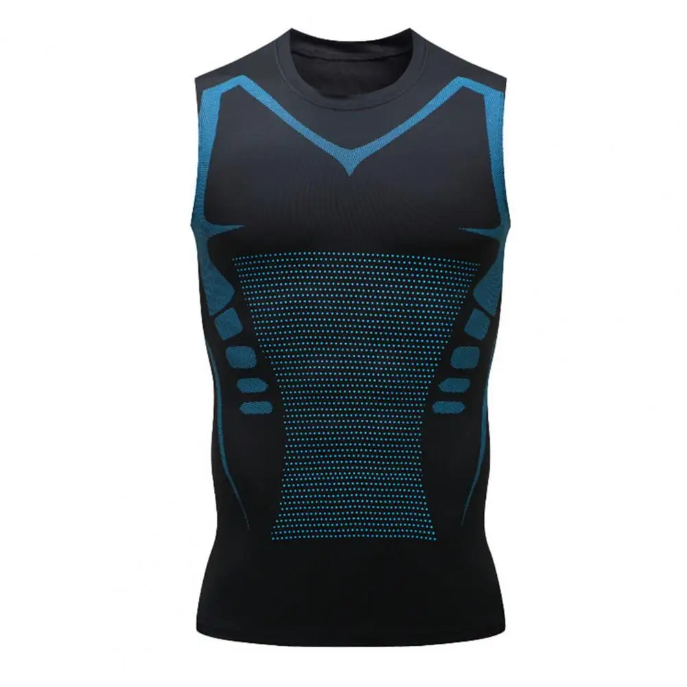 Camiseta sin mangas de compresión para hombre, camiseta d...
