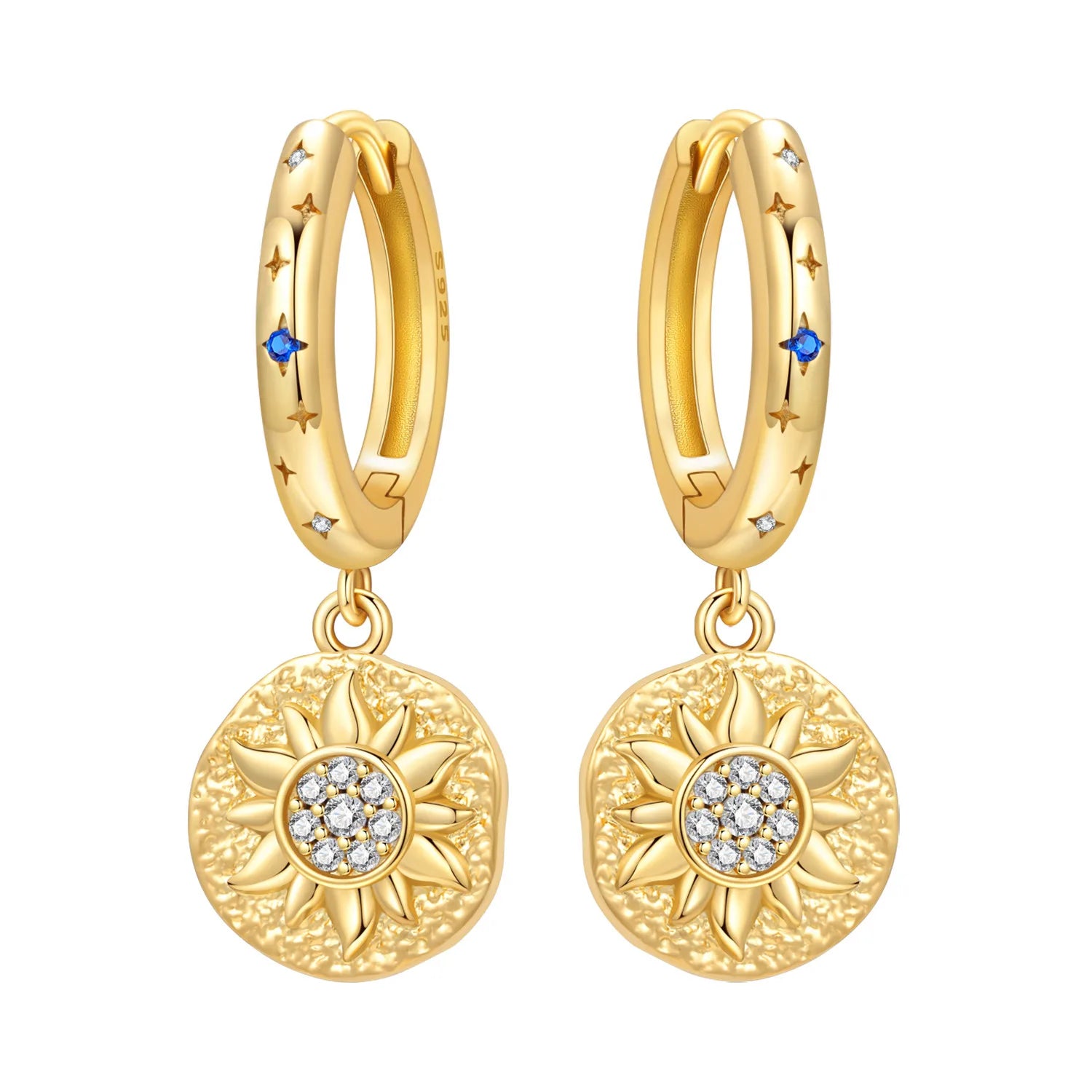 Pendientes Orstarry de Plata de Ley 925 con estrellas bri...