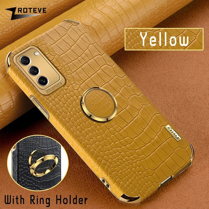 ZROTEVE S25 Ultra crocodile pattern phone case, slim protective cover for mobile phones with textured crocodile design.