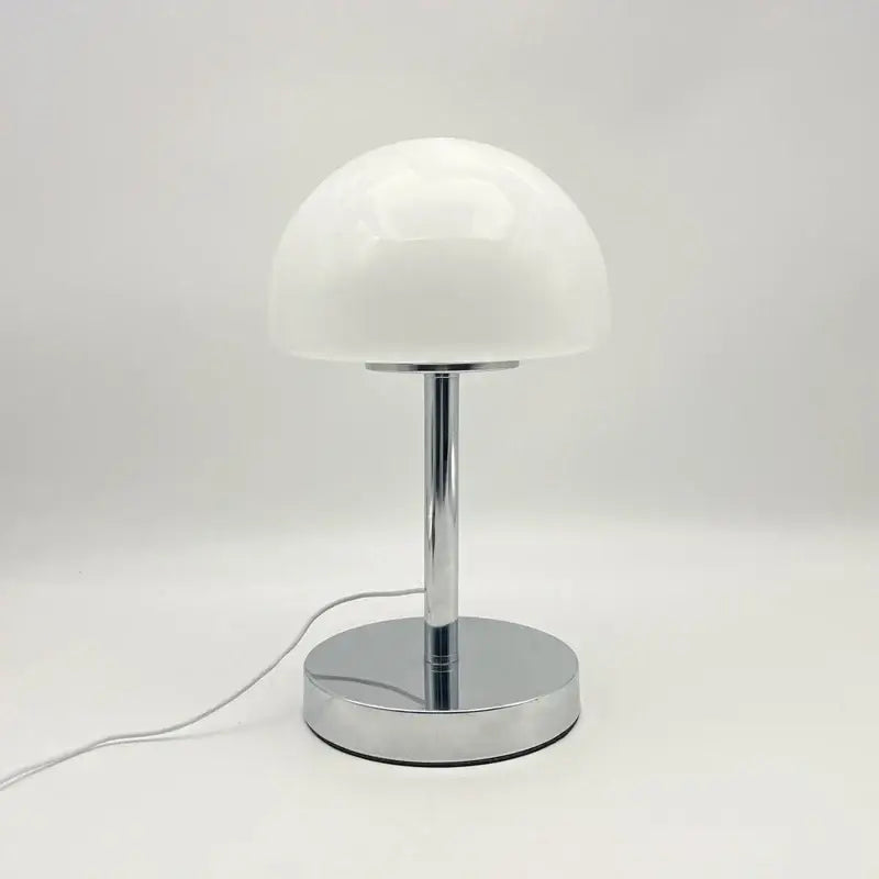 Lámpara de mesa de cristal con cúpula de seta, base de co...