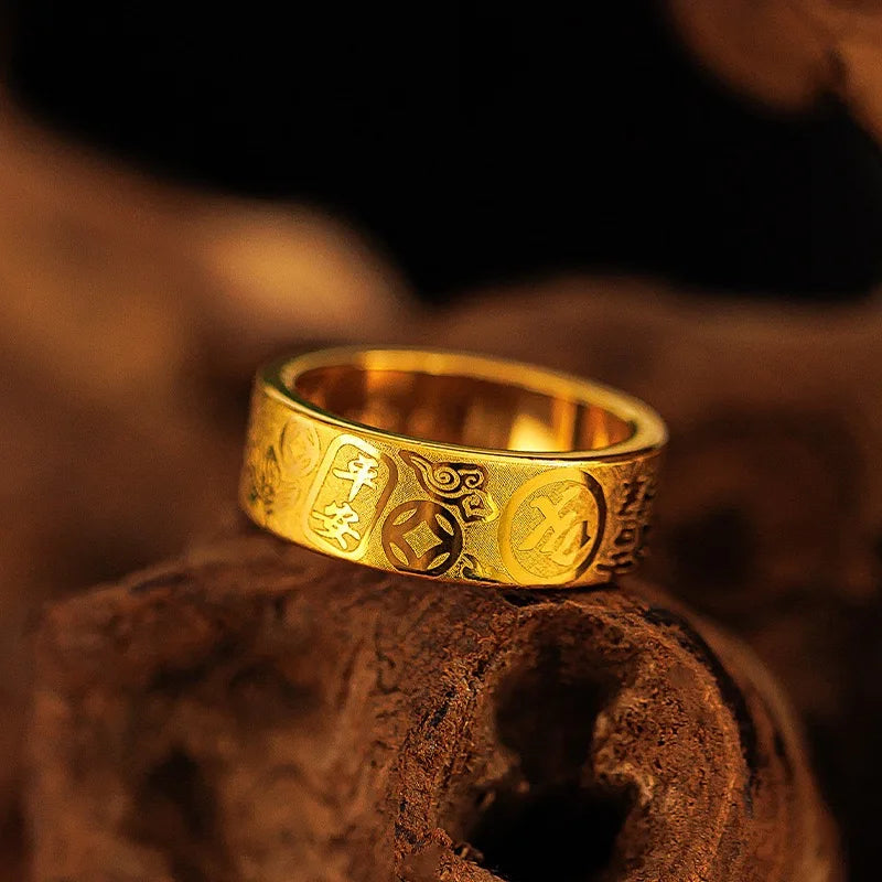 9999 Oro puro de 24 quilates, Ping An Joy, pareja de esti...