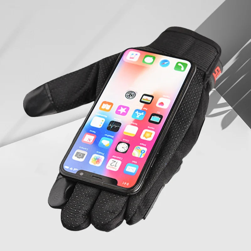 Guantes Ciclismo Hombre Dedo Completo Táctil | Anticaída Moto - Corporación Turística