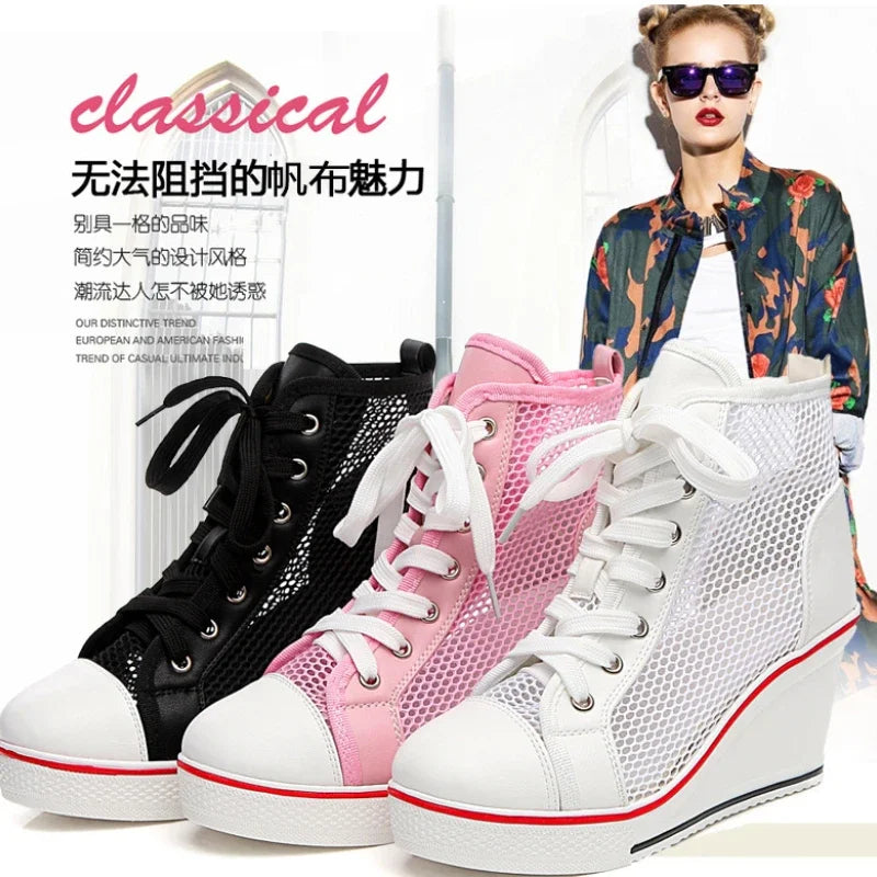 Sandalias de cuña con plataforma de 8 cm para mujer, con ...