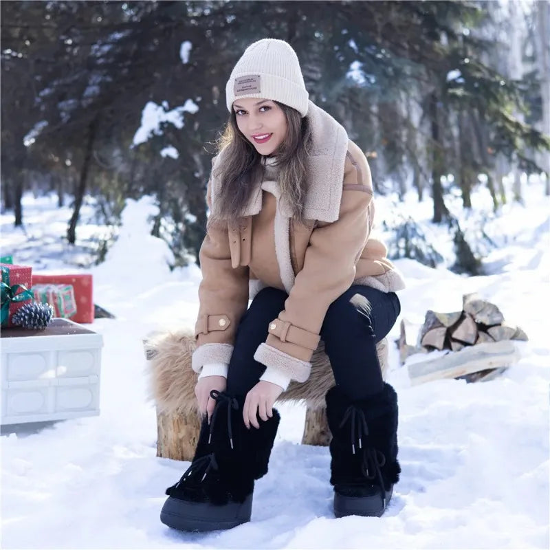 Botas de nieve de gama alta para Mujer, zapatos de invier...